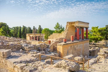 Tuinposter Rudnes Knossos Palace ruïne in zonnige dag, Kreta, Griekenland.