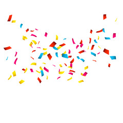 Fototapeta na wymiar Colorful Confetti isolated on white. Confetti explosion
