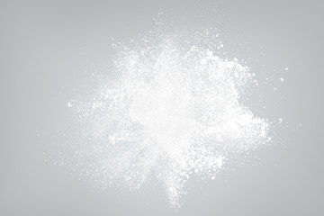 Abstract design of white powder cloud