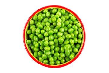 Bowl of green wet pea