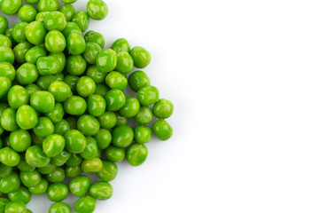 Pile of green wet pea