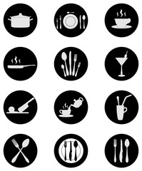 Restaurant icon set
