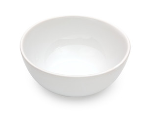 White ceramic bowl isolated on white background - Powered by Adobe