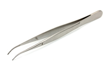 Tweezers isolated on a white