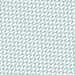 Geometric vector pattern with blue and white triangles. Geometric modern ornament. Seamless abstract background