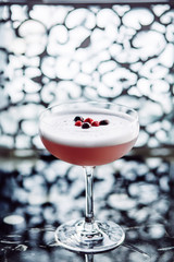 Cranberry cocktail in a cocktail glass