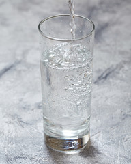 a glass of cool water