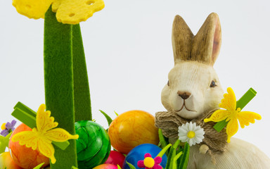 Easter Bunny with colored Eggs