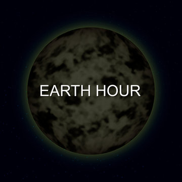 Conceptual earth hour day design