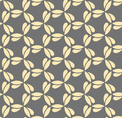Seamless vector ornament. Modern background. Geometric pattern with repeating golden elements