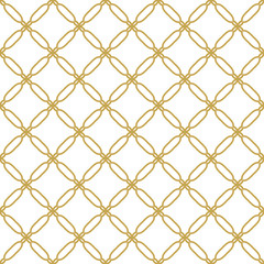 Seamless vector golden ornament in arabian style. Geometric abstract background. Pattern for wallpapers and backgrounds