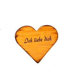 Holz Herz -ich liebe dich