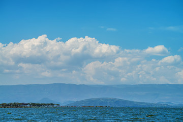 Peaceful view on lake Naivasha in Kenya