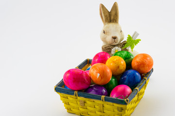 Easter Bunny with colored Eggs