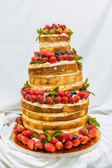 wedding cake with fruit