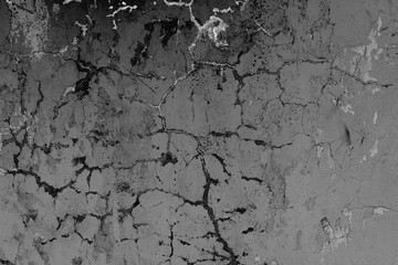 Obraz premium Wall fragment with scratches and cracks