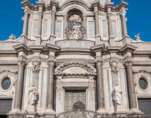 Fototapeta premium Views of the Cathedral or the Cathedral of Saint Agatha in Catania