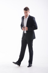 Full body shot of an young handsome man