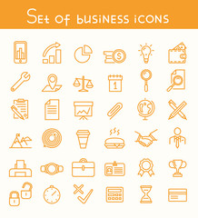 Set of business icons.