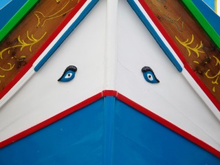 colored boat in Malta