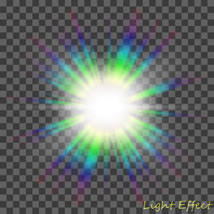 eps10.Vector transparent sunlight special lens flare light effect.