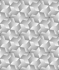 Vector seamless pattern. Modern stylish texture. Monochrome geometric pattern with hexagonal tiles
