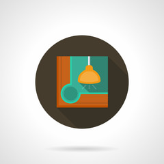 Billiards flat round vector icon