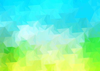 triangles background with gradient shades turquoise blue and green