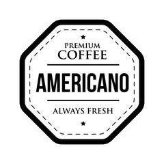Coffee Americano vintage stamp