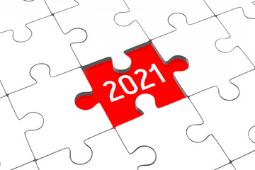 Fototapeta premium 3D puzzles - 2021