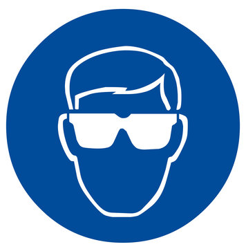 Safety sign eye protection
