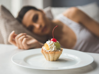 Girl keeping diet