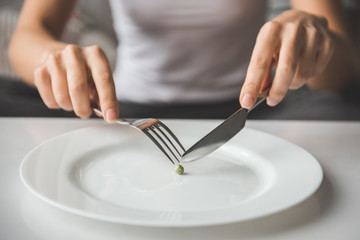 Girl keeping diet
