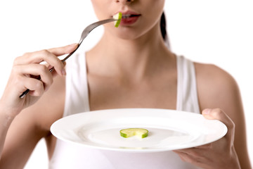 Girl keeping diet