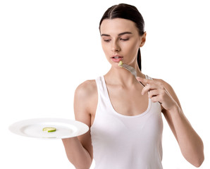 Girl keeping diet