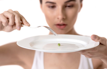 Girl keeping diet