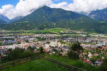 View over Schwaz, Austria. What is now a sleepy little town was once Austria's second largest city after Vienna.