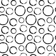 Seamless pattern with grunge circles