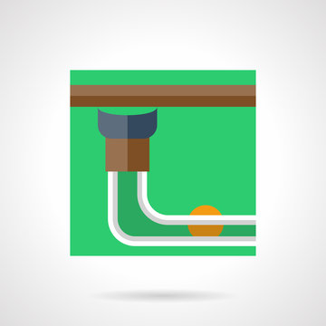 Pool table pocket flat square vector icon