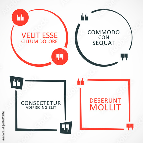 "Quote template set" Stock image and royalty-free vector files on