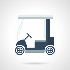 Golf cart flat color vector icon