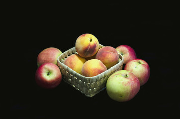 fruits on a dark background