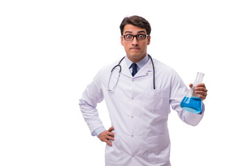 Lab scientist isolated on white background