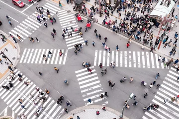 Fototapeten Straßenkreuzung in Tokyo, Japan © eyetronic