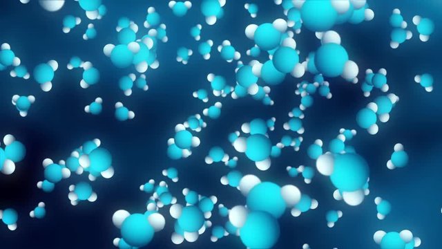 Chaotic Brownian Motion of Molecules of Water