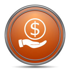 Money in hand icon