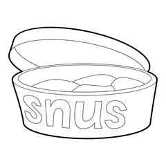 Cookie box icon , outline style