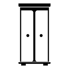 Children wardrobe icon, simple style
