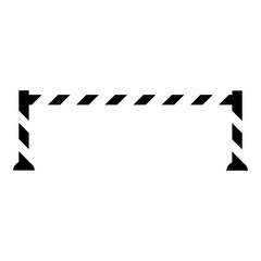 Warning barrier icon , simple style