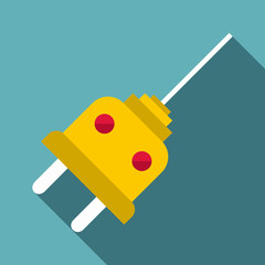Plug icon, flat style